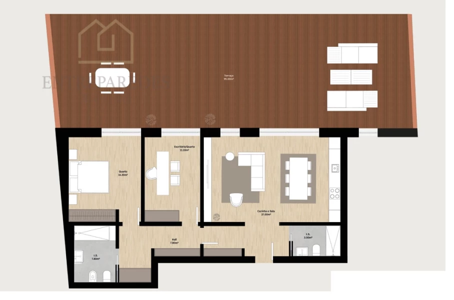 APPARTEMENT DE 2 CHAMBRES - COMMUNAUTÉ FERMÉE - PISCINE - À VENDRE À ESPINHO E